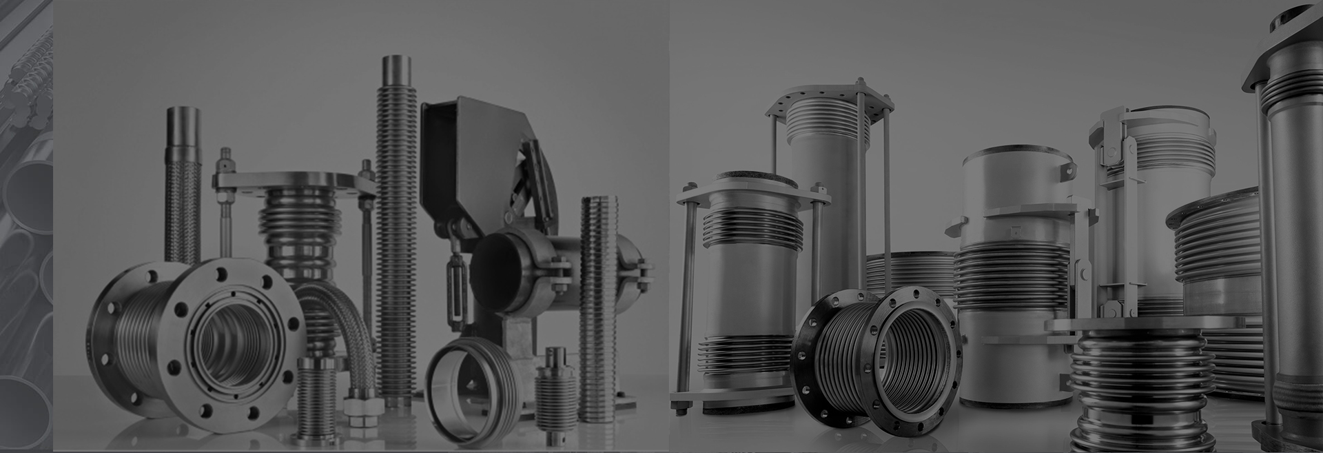 Linha industrial completa: foles metálicos, juntas de expansão e conexões