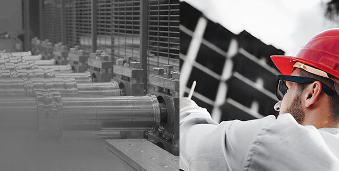 Engenheiro em planta industrial inspecionando equipamentos